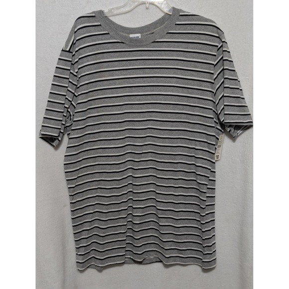 Mission Ridge Other - Mission Ridge Mens XL Striped Short Sleev Crew Neck T-Shirt Gray Black White New